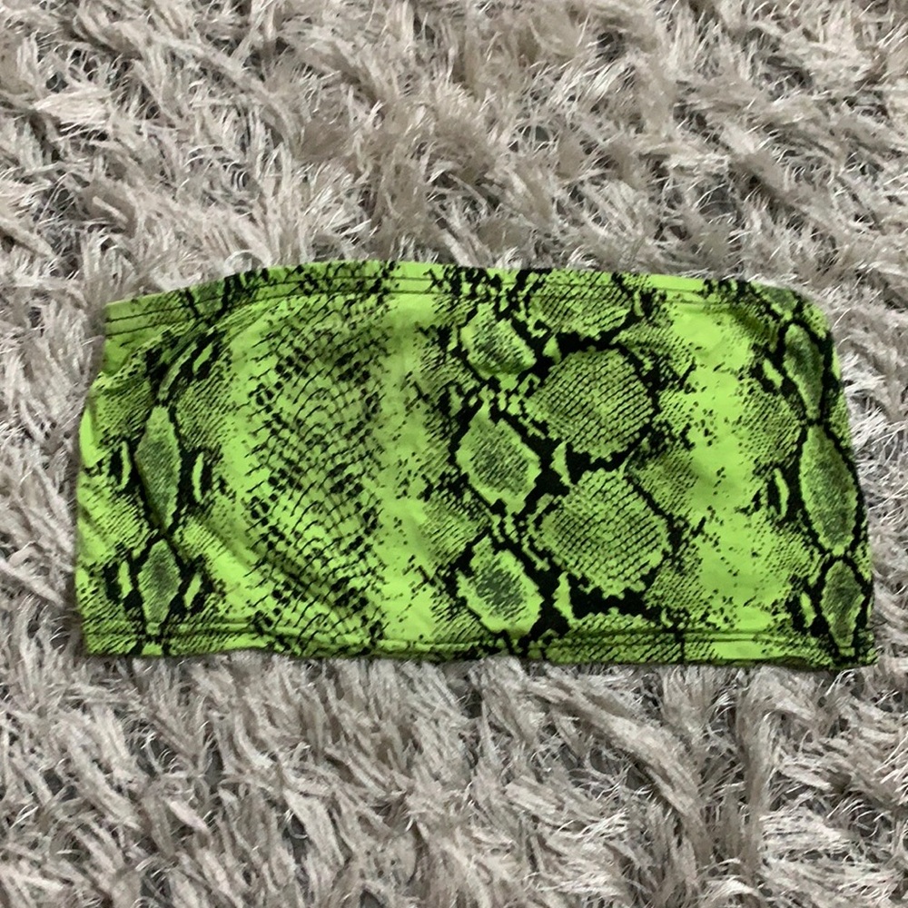 Snakeskin tube top